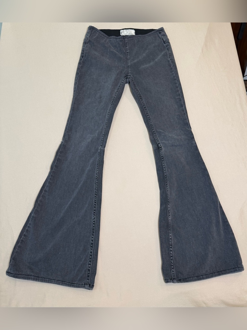 Free People Penny Pull on Flare Jeans, Size, Black 25 R